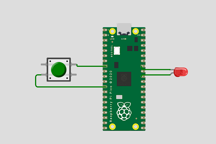Tombol Raspberry Pi Praktikum MicroPython - Raspberry Pi Pico